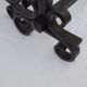 Pair of cast iron pegs with 2 balls in gilded metal L 40 cm