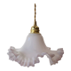Suspension en opaline blanche et rose