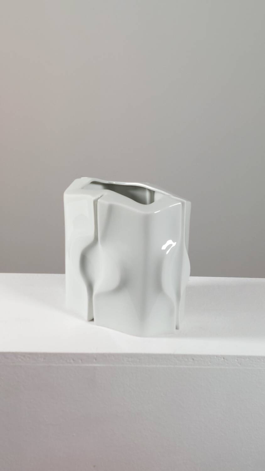 Vintage Op-art porcelain vase by Klaus Henning for Fürstenberg