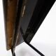 Tubax Black wood and metal bench - Minimalist design - 1950s