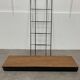 60s wall-mounted string shelf, wood and metal