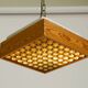 Beautiful 1970s square ceiling lamp made of pine wood by Alda Sweden