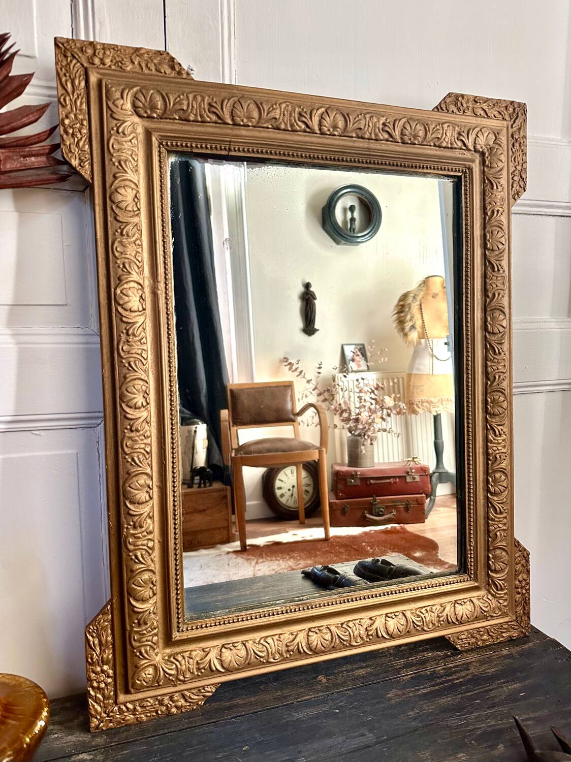Large 19th century gilded mirror
