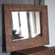 Large wooden mirror with floral pattern, wall mirror, wall glass.