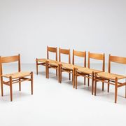 Hans Wegner model CH36 dining chairs in oak Carl Hansen & Son Denmark 1970