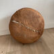 Vintage moroccan leather pouf