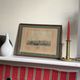 Framed antique engraving of the port of Bordeaux