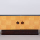 Artdeco small checkered inlay cabinet by Jindrich Halabala, Up Zavody, 1940s