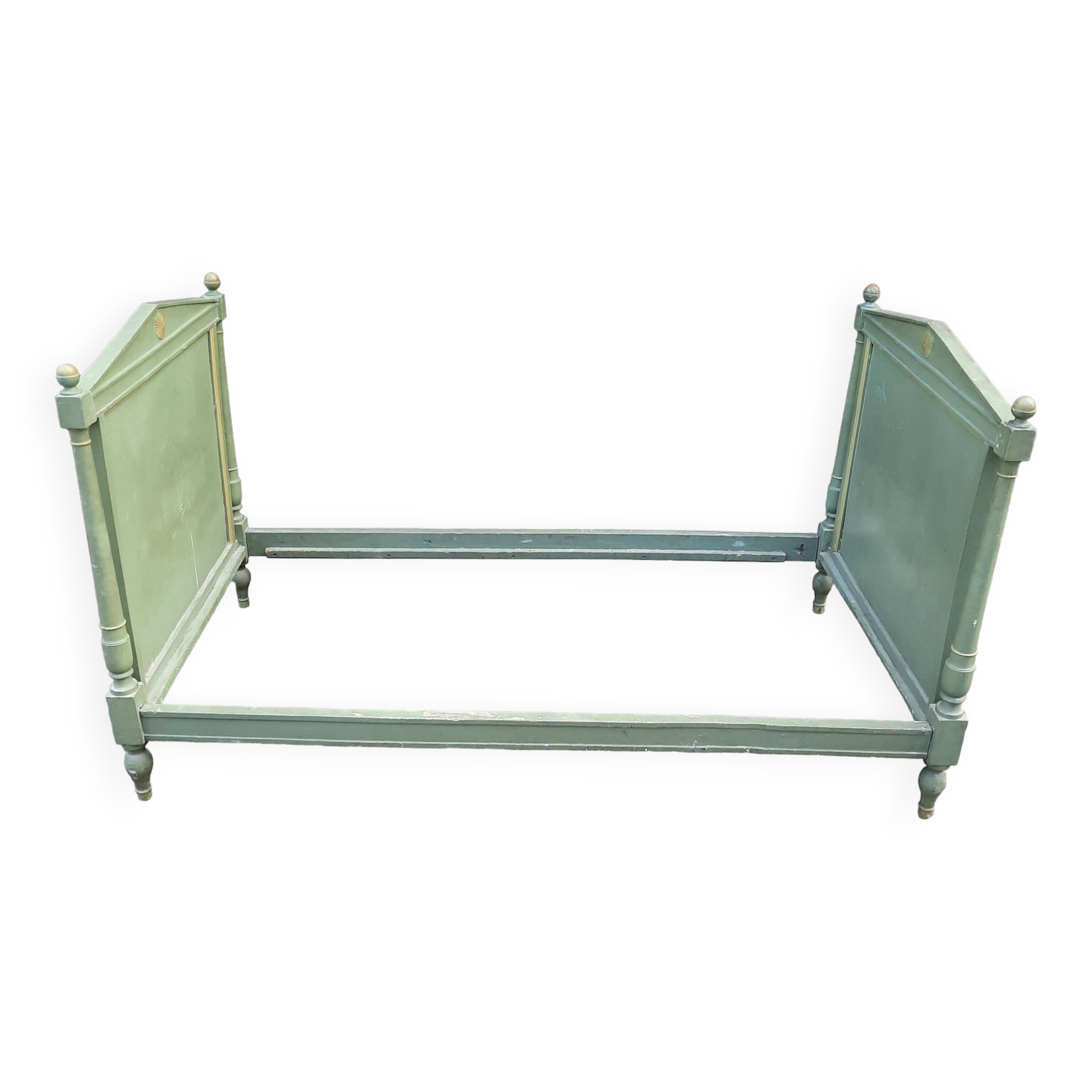 Lit en bois laqué directoire