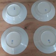 Set of 6 antique deep plates in Limoges porcelain by Jean Boyer.