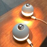 Table lamp or mushroom wall light from the German space age mid-century by Klaus Hempel for Kaiser Leuchten, 1970s, set of 2.