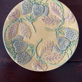 Set de 6 assiettes en barbotine vers 1930