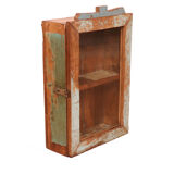 Original polychrome patina Burmese teak wall display