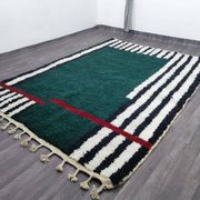 Magnifique tapis berbère vert décoré 200/300cm