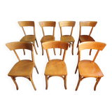 Set of 7 vintage bistro chairs