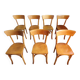 Set 7 chaises de bistrot vintage