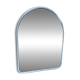 Vintage Space Age mirror / 70s rounded white tubular frame — 71 x 55