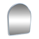 Vintage Space Age mirror / 70s rounded white tubular frame — 71 x 55