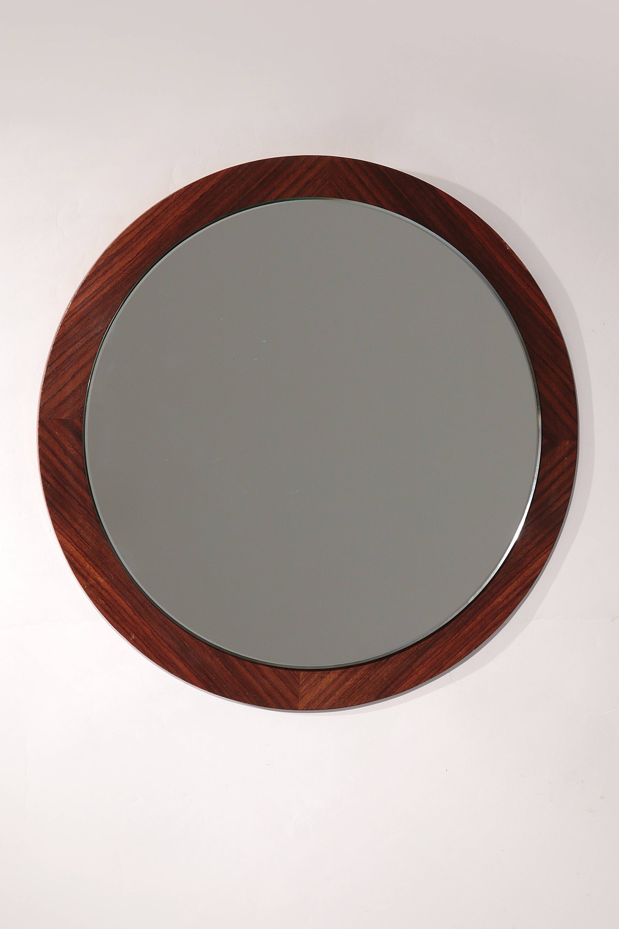 Vintage Danish Rosewood veneer Mirror 1960 Denmark
