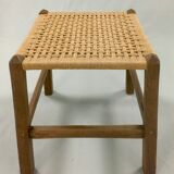 Art and crafts wood and rope stool