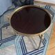 Small gold side table