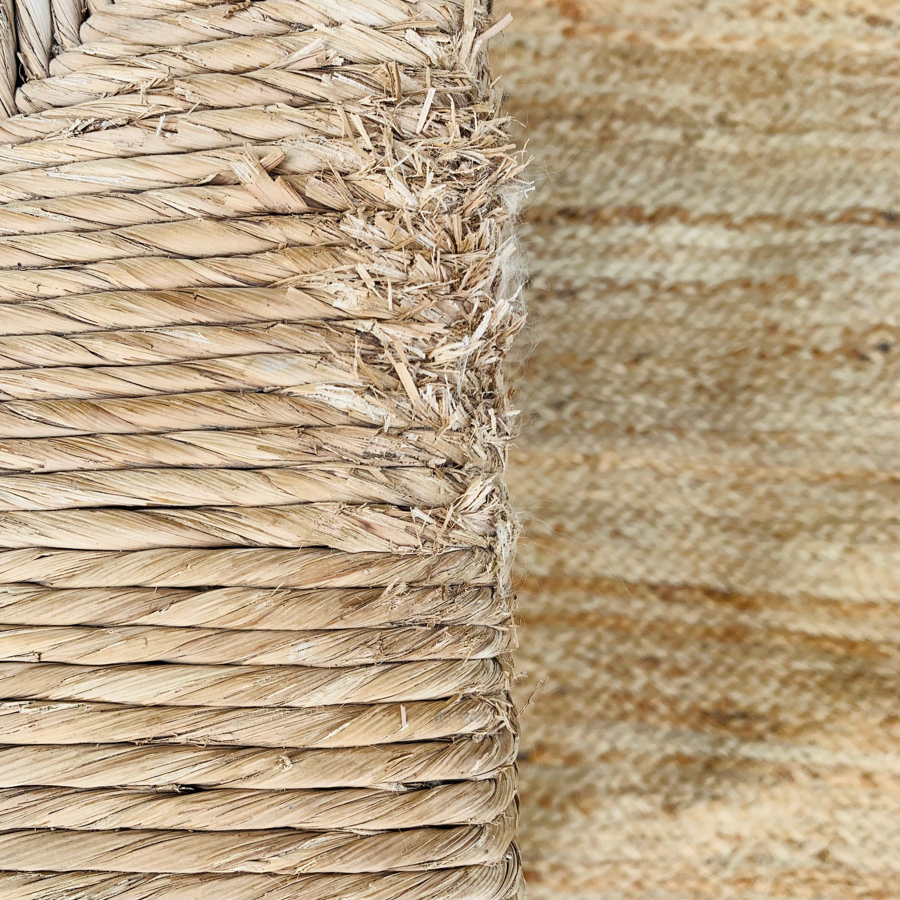 Pair of wooden and straw chairs