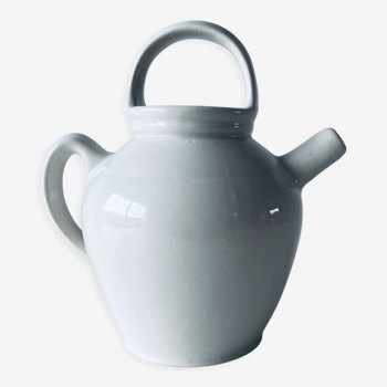 Old Digoin glazed earthenware jug