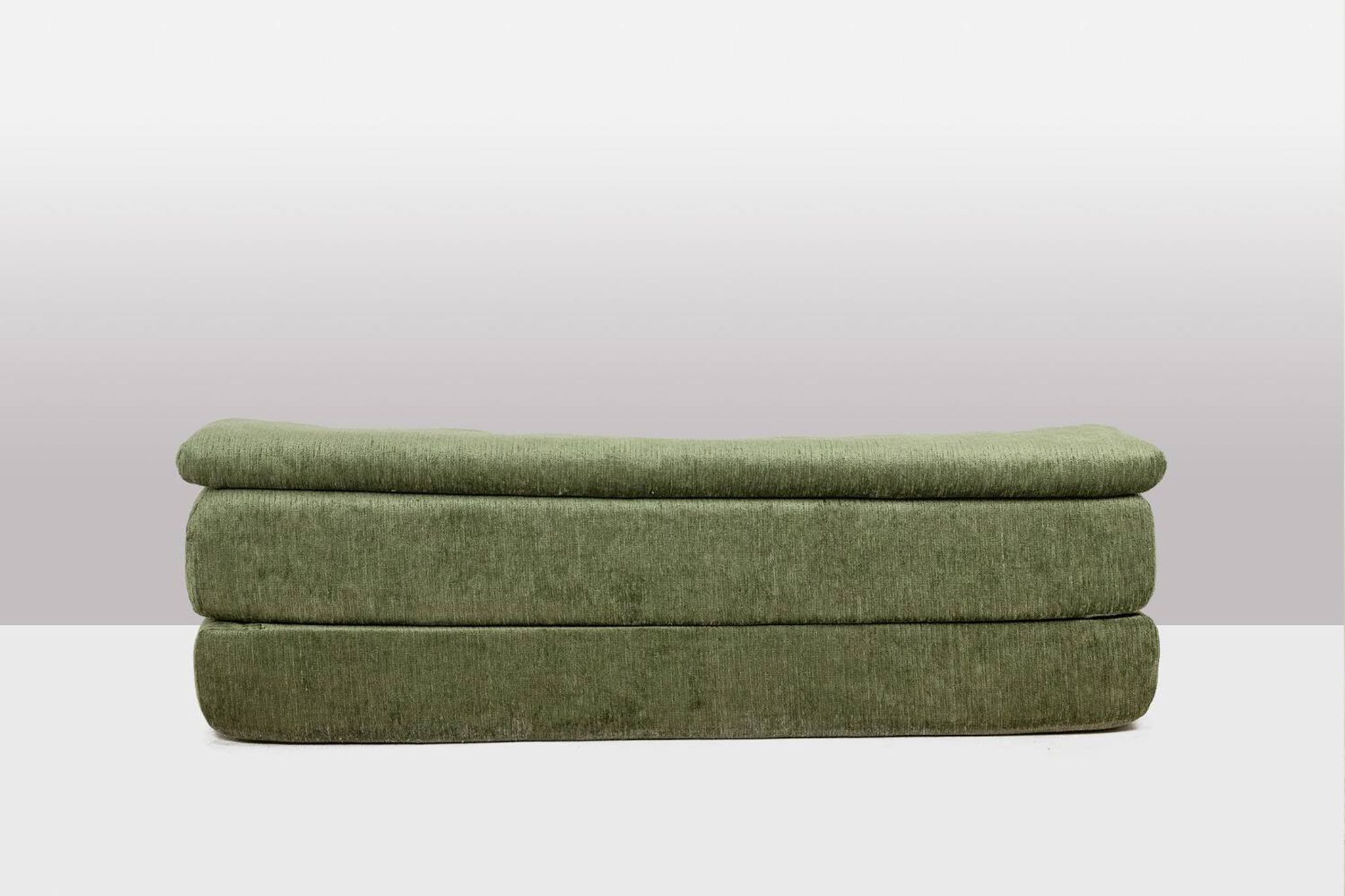 Airborne. Green velvet sofa bed. 1970s.