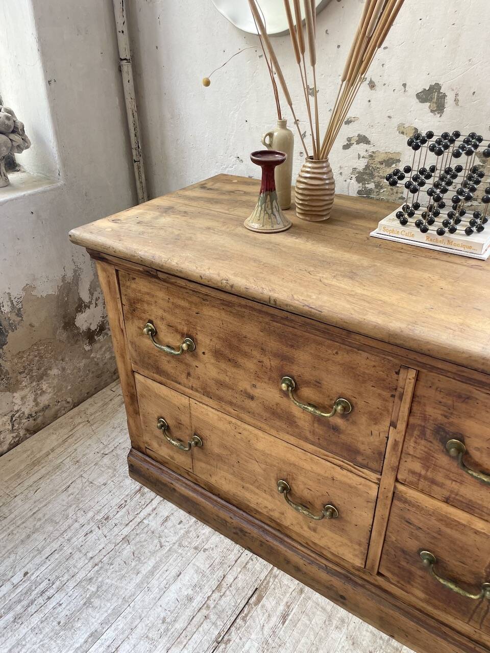 XXL walnut silk loom furniture from the 50s