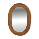 Miroir scandinave en pin et en corde, Suède, 1960, 103cm x 73cm