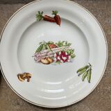 Set of 4 plates Saint Amand - vegetable décor