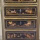 Pair of Louis XVI Weekly Tables in Black and Gold Lacquer, 18th Century