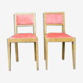 2 chairs in pink Velvet