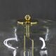 1970s Pair of Glass Brass Floor Lamps by Kamenicky Senov , Czechoslovakia