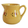 Vintage yellow ceramic milk jug – Hand-painted floral pattern