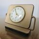 Mechanical alarm clock "jaz" brass and vinyl, swivel 50s 60s