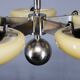 Exceptional Art Deco Functionalist Nickel-Plated Chandelier, 1930s