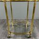 Rolling Table Cart in Brass and Glass, 20th Century
