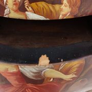Louis XV curved chest of drawers in Martin varnished marquetry