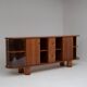 Architectural Teak Cabinet with Sculptural Legs 1970s
