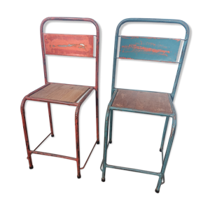 paire de chaises métal