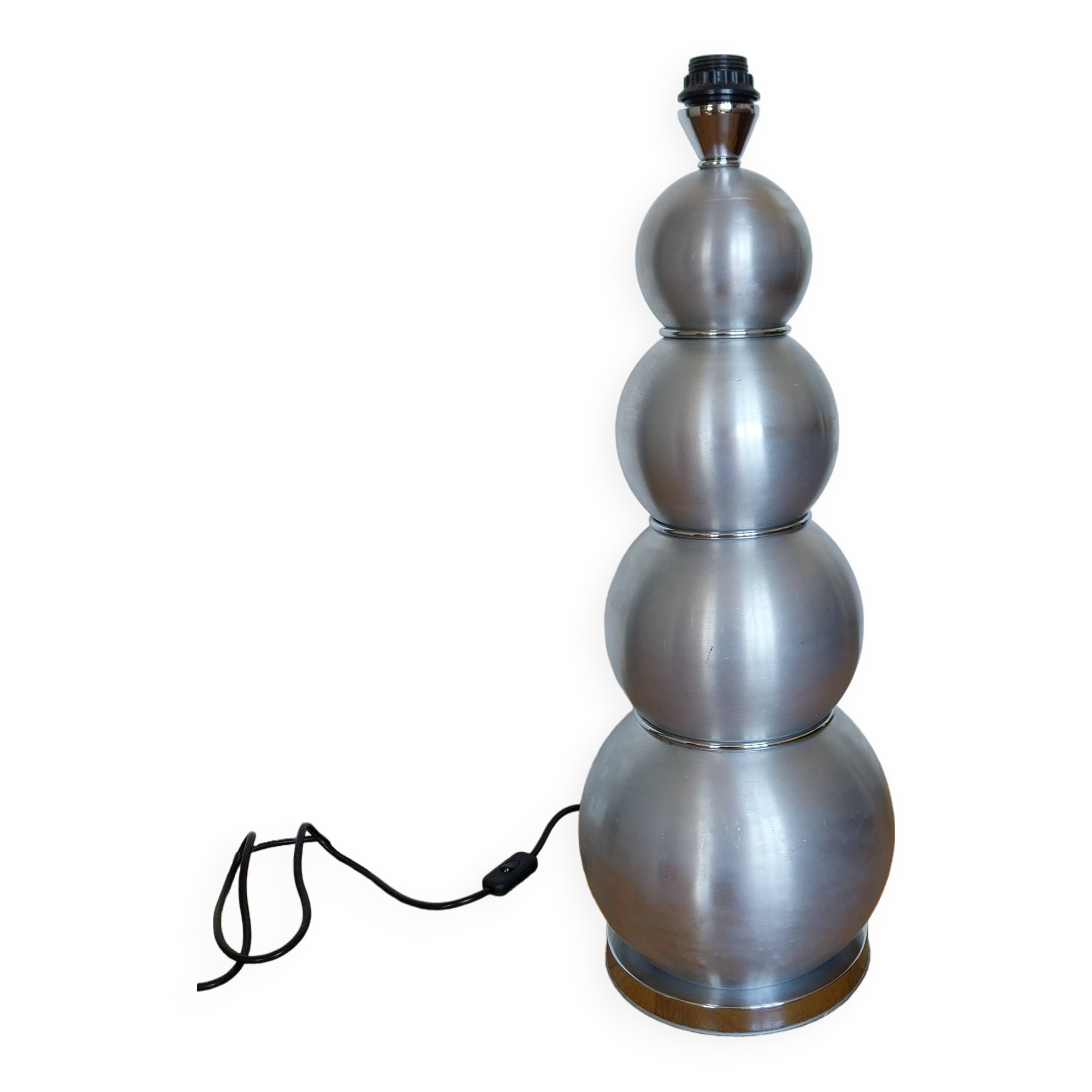 Lampe Bubble en aluminium brossé année 70