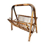 Vintage magazine holders light rattan