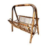 Vintage magazine holders light rattan
