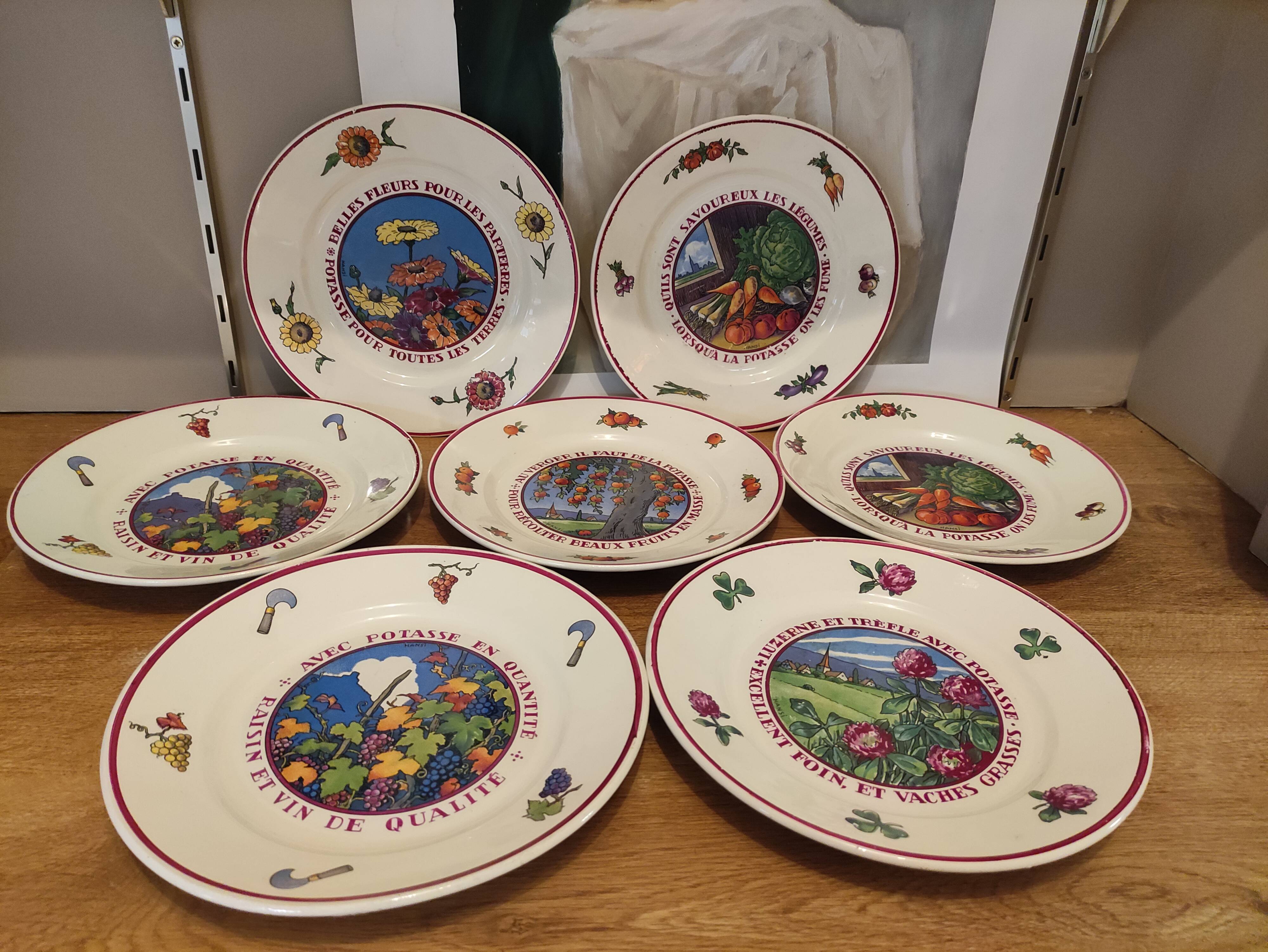 Lunéville 7 flat plates Potash by Hansi