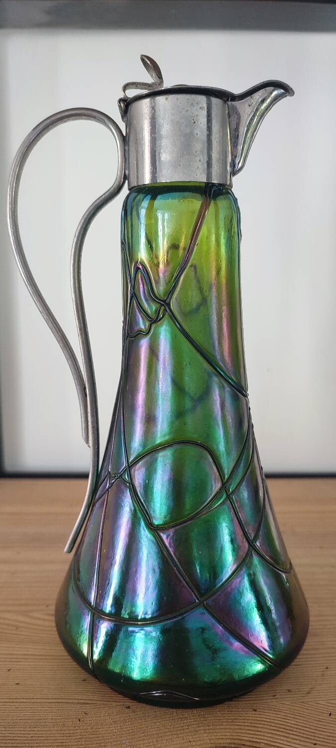 Art Nouveau ewer by Kralik and Loetz