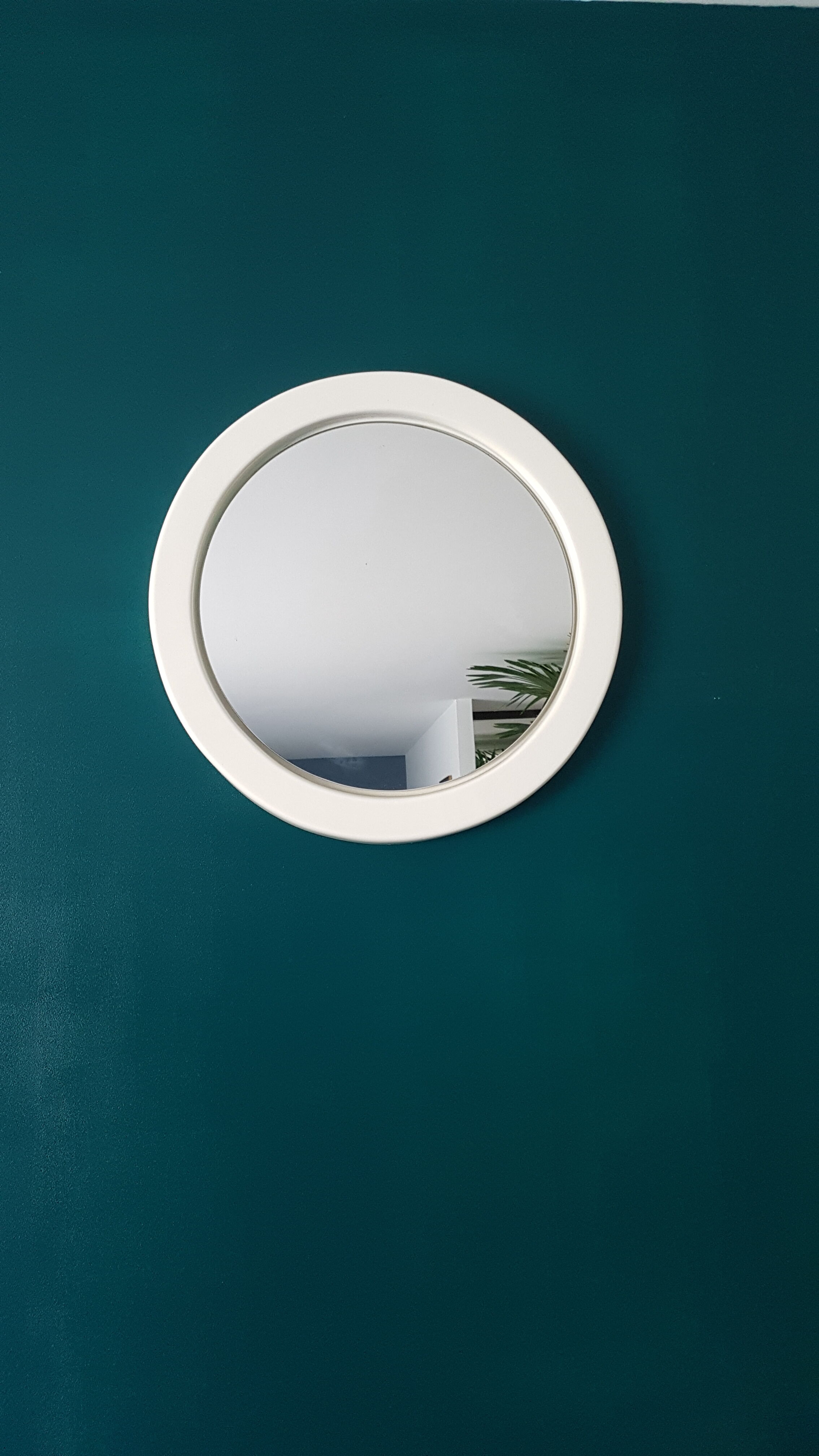 Vintage white mirror "catch-all" 47cm