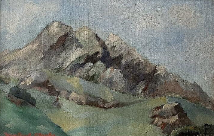 Mountain Landscape by Jean Paul Clarke, oil on canvas