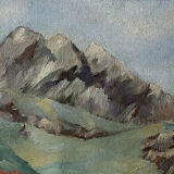 Mountain Landscape by Jean Paul Clarke, oil on canvas