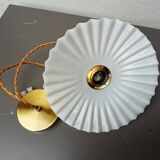 Vintage white opaline pendant light